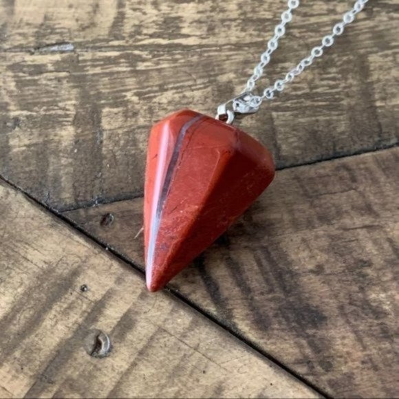 goddess zodiac Other - Red Jasper Pyramid Pendant Necklace